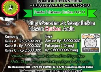 Yuk Berqurban di Pondok Pesantren Darul Falah Cimanggu Cisalak Subang